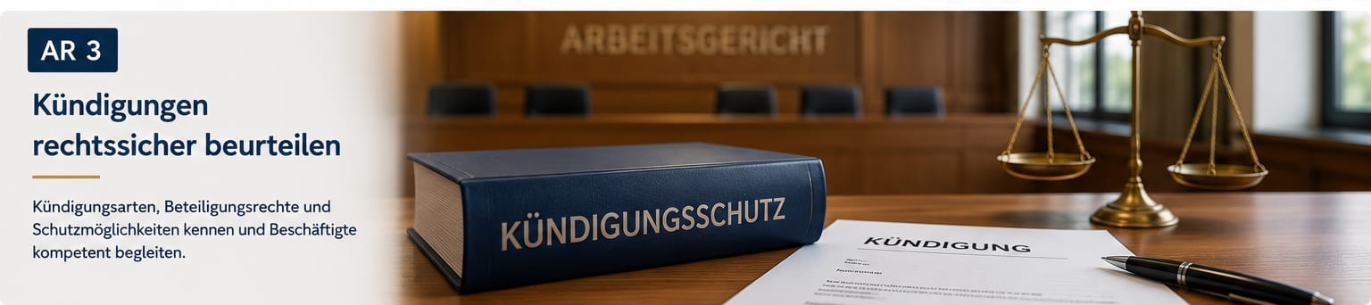 AR 3 – Kündigungen rechtssicher beurteilen